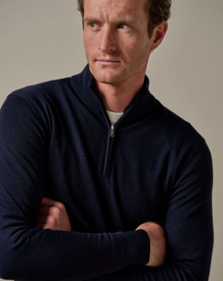 PP2J00012A PULLOVER HALF ZIP NAVY P Navy