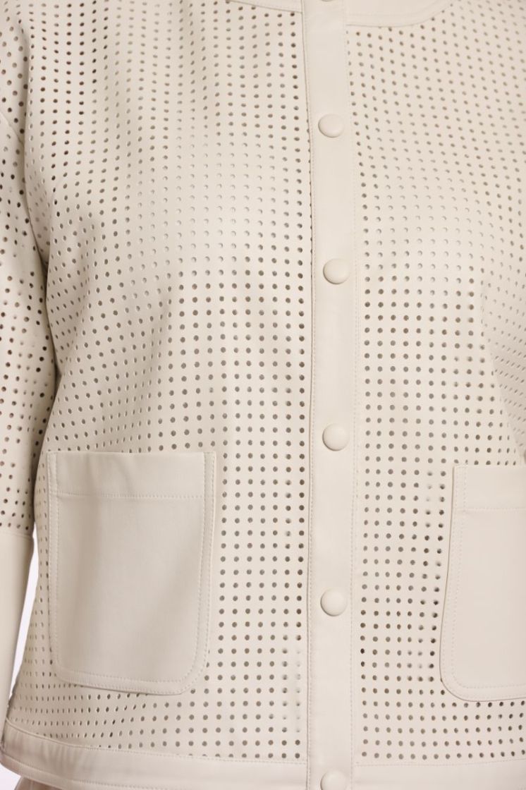 Perforated jacket with 3-4 sleeve Birch