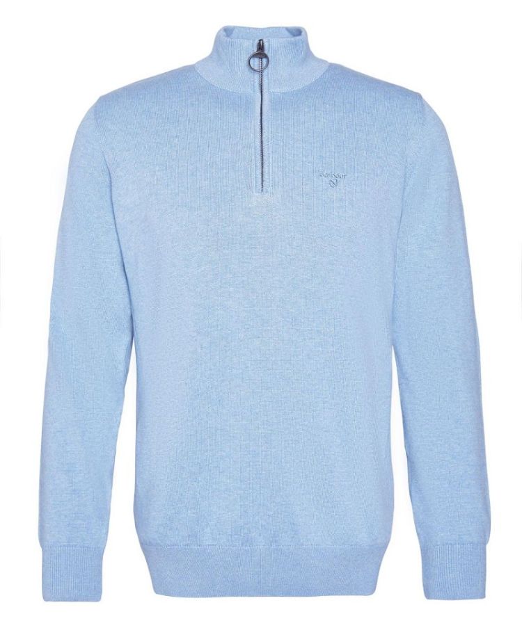cotton half zip knitted jumper SOS - BL14 DARK