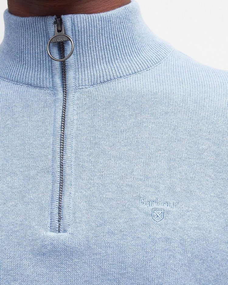 cotton half zip knitted jumper SOS - BL14 DARK