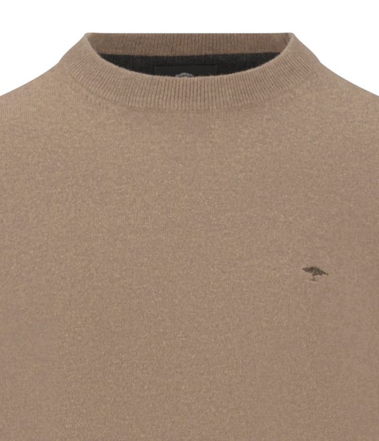 O-Neck. Lambswool*RWS 864 taupe