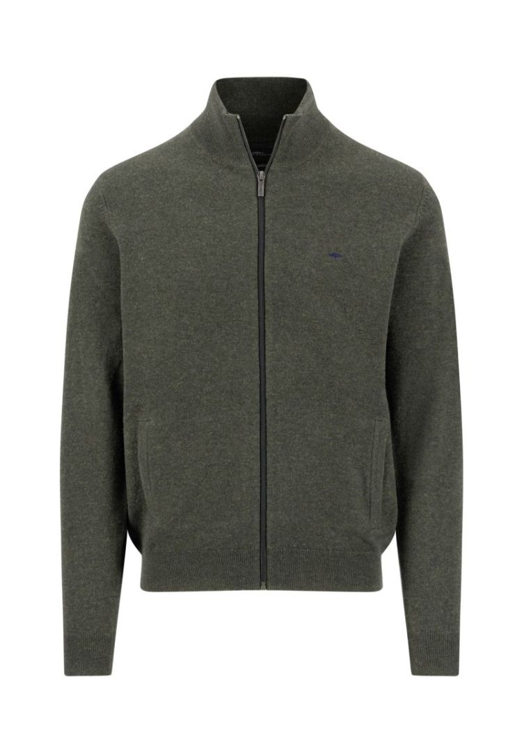 Cardigan. Lambswool*RWS 749 cypress