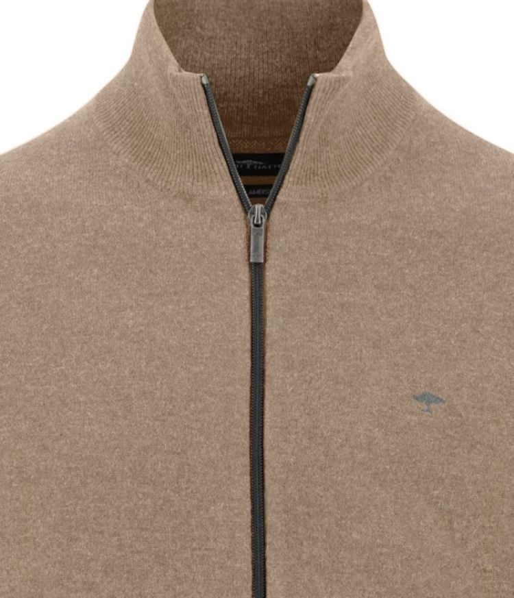 Cardigan. Lambswool*RWS 864 taupe