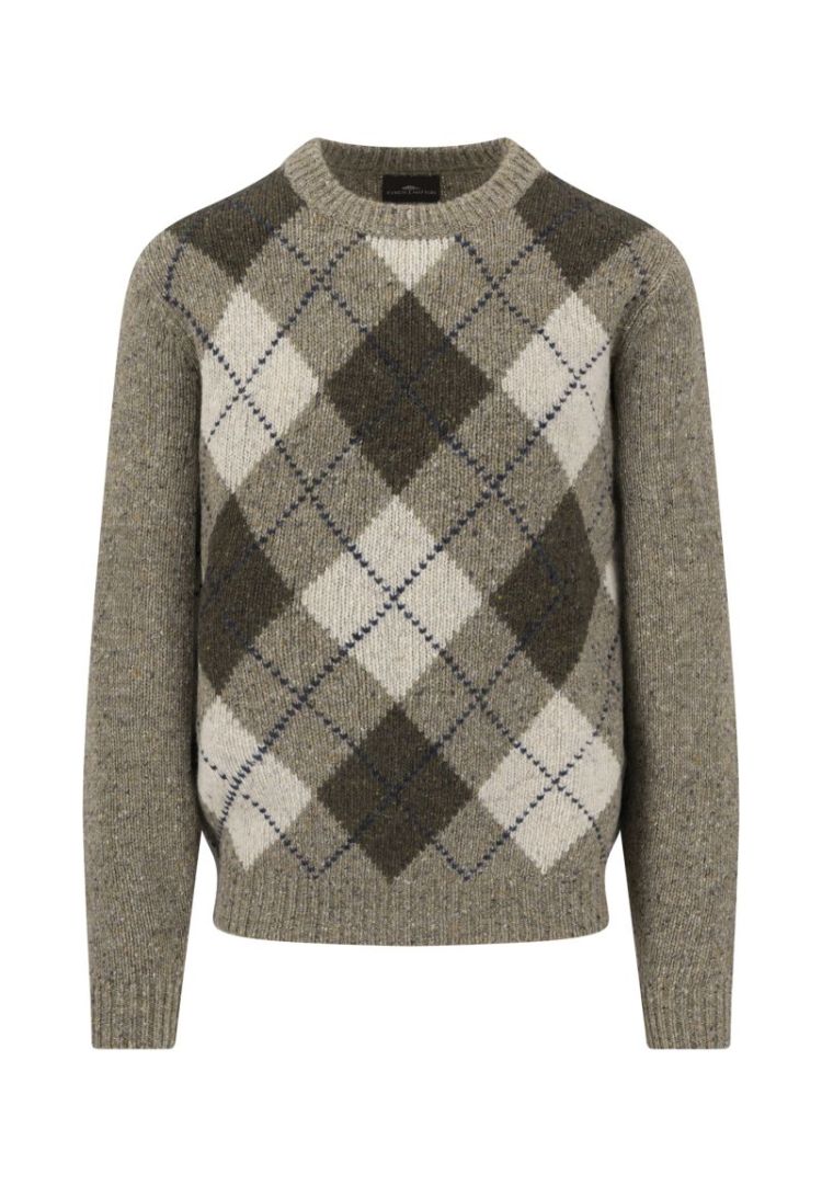 O-Neck. Argyle. Donegal*RWS 848 clay