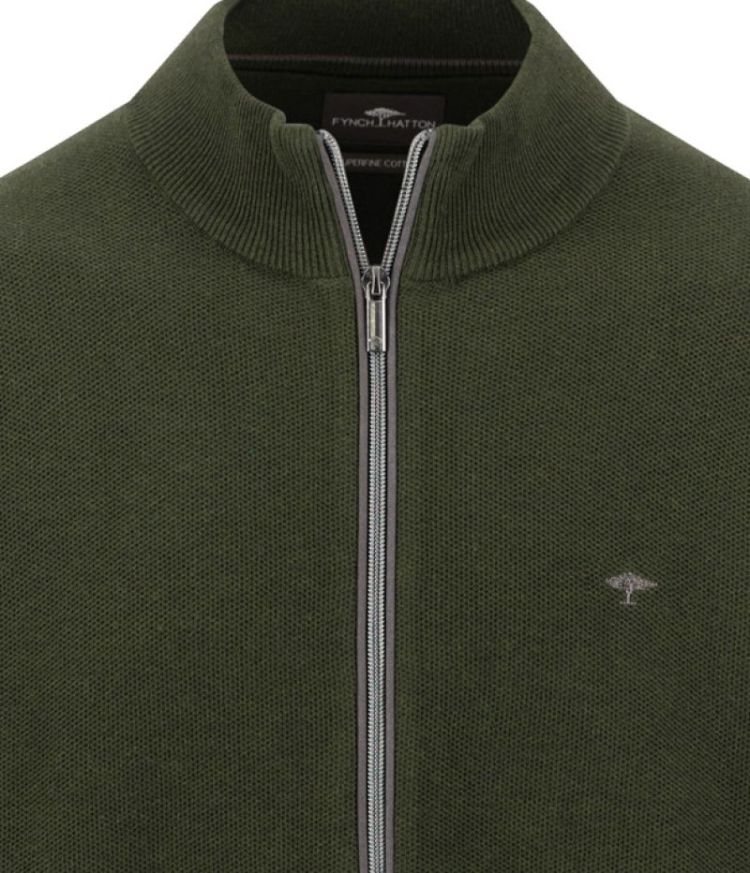 Cardigan-Zip. Structure 749 cypress