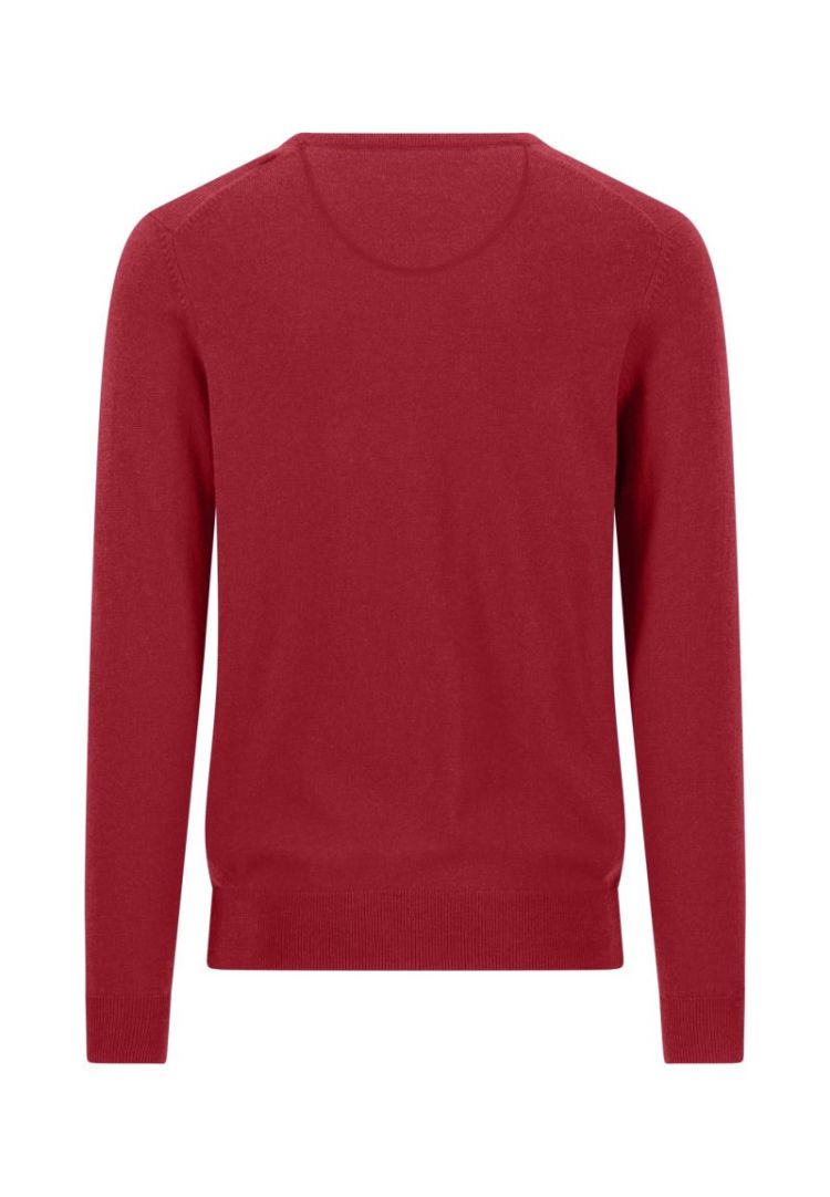 V-Neck. Merino Cashmere 346 brick