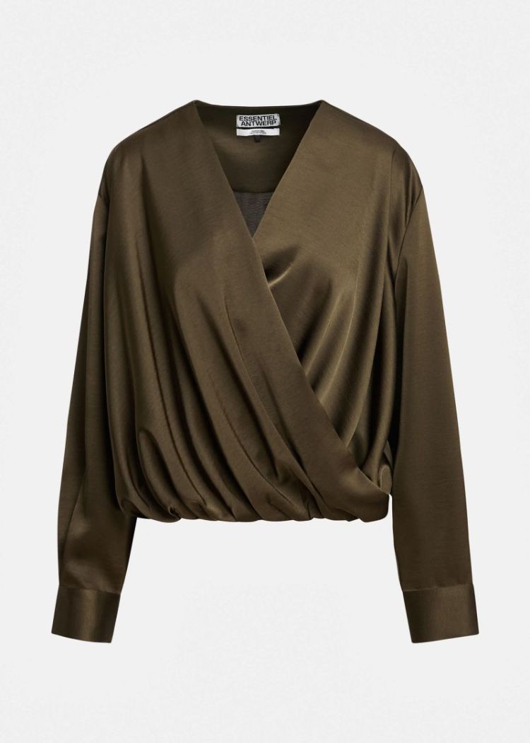 draping wrap top da25 Dusty gree