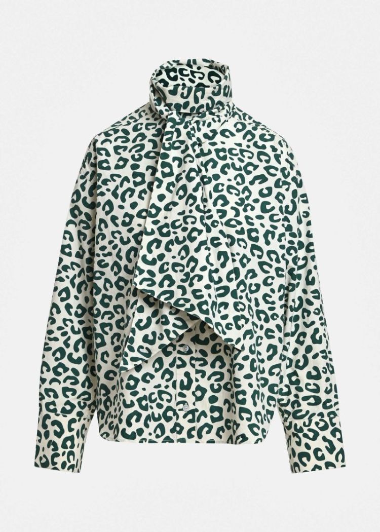 pussy bow tie shirt k2ow C2off whit