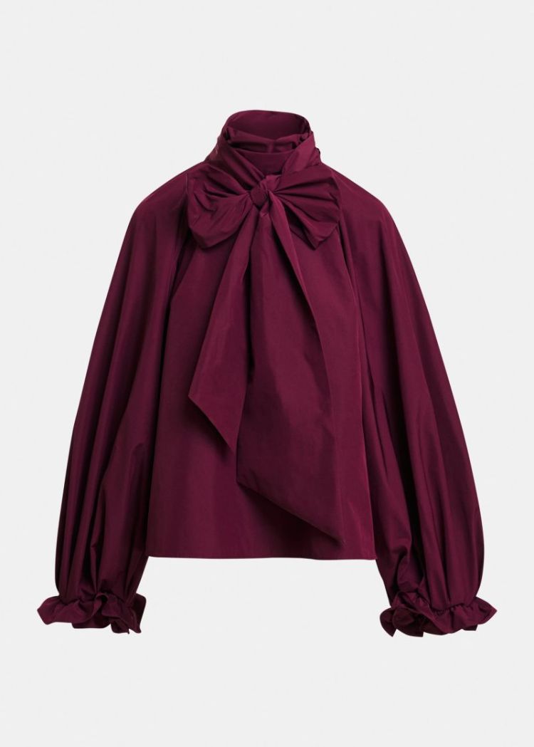 pussy bow tie top wn10 Wine not