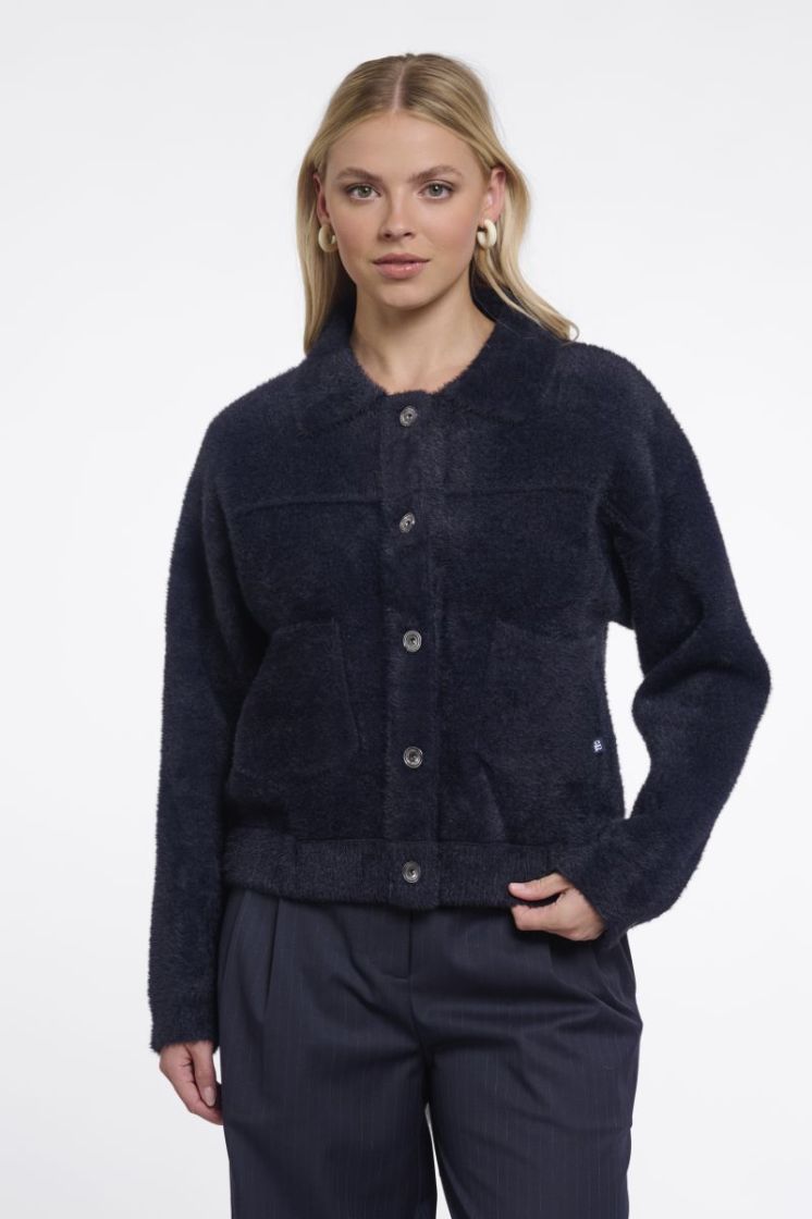 Boxy jacket Dark navy