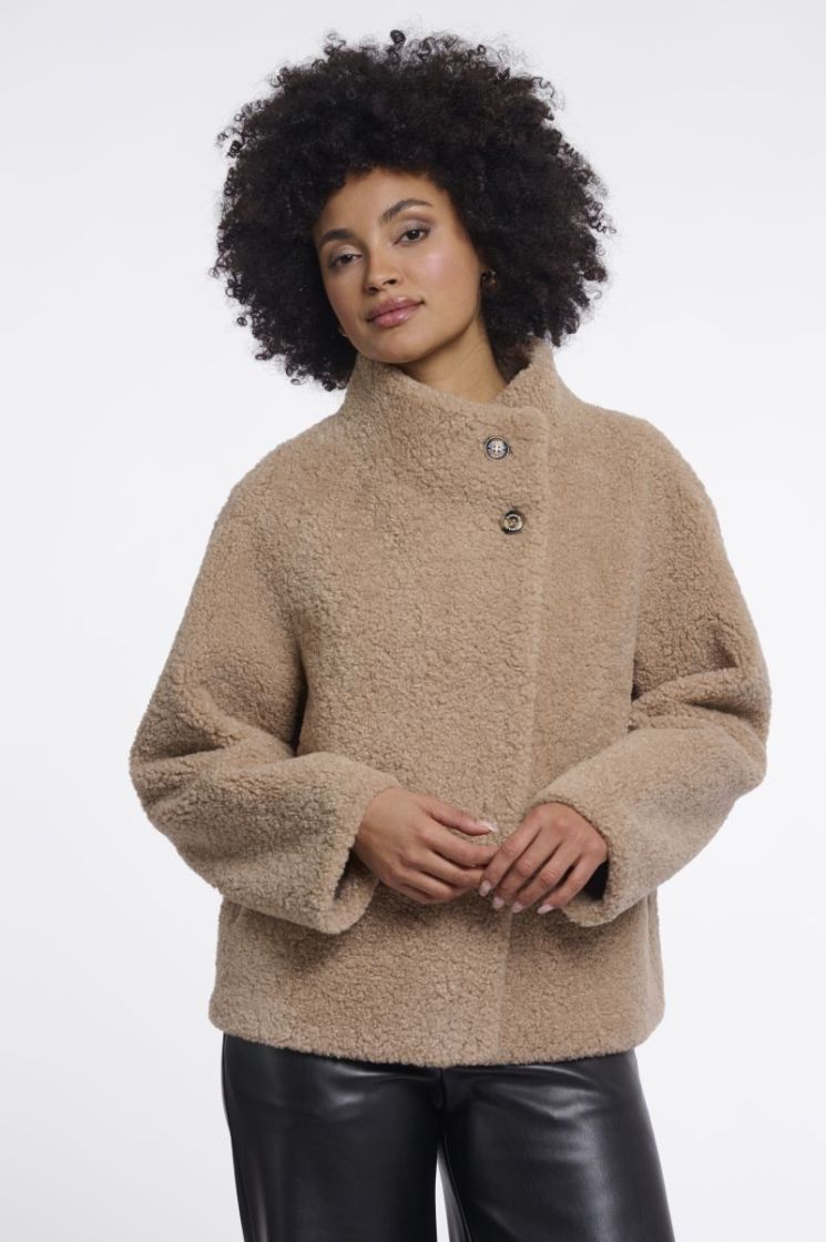 Jacket with high collar Oat