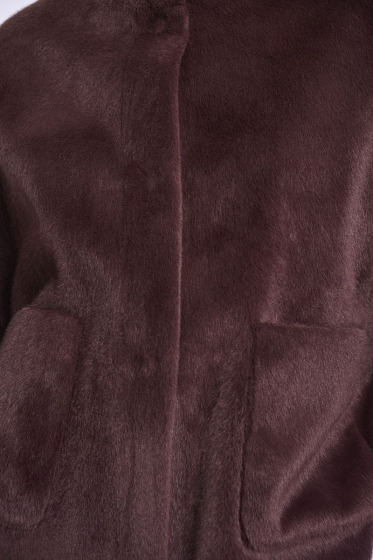 Faux fur cape Chocolate bean 