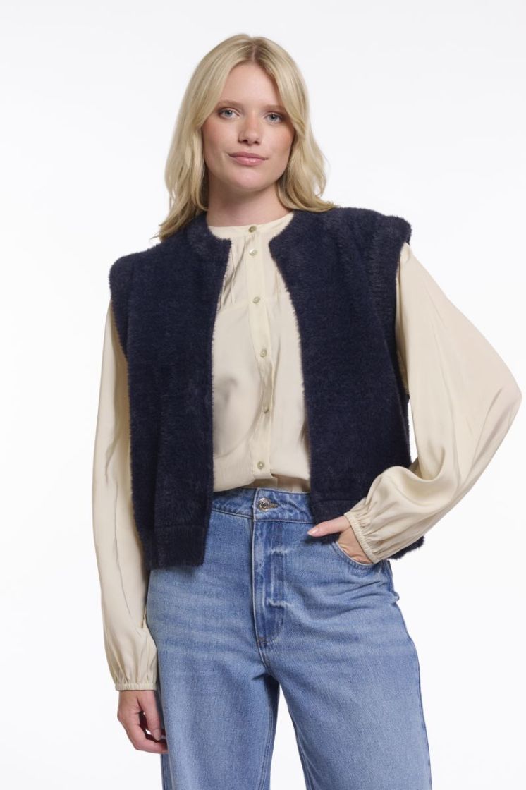 Short waistcoat Dark navy