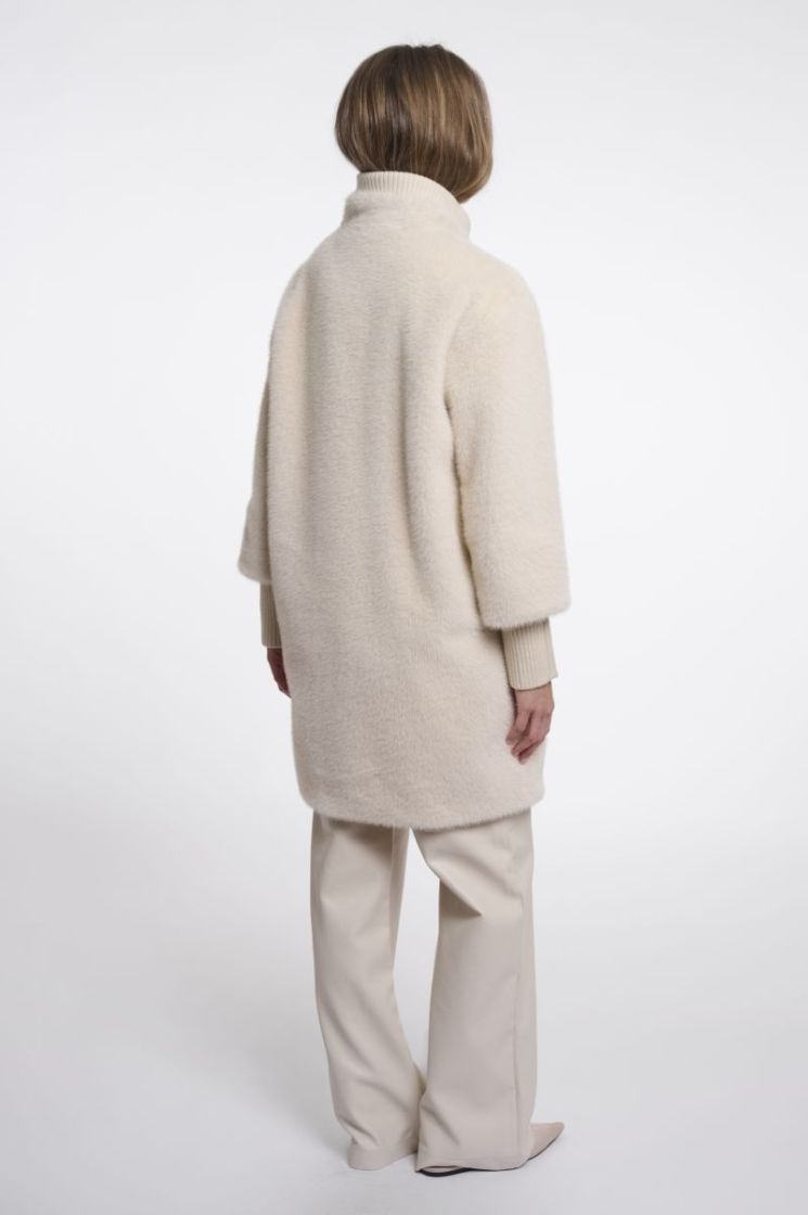 Medium length jacket with rib cuffs Birch 