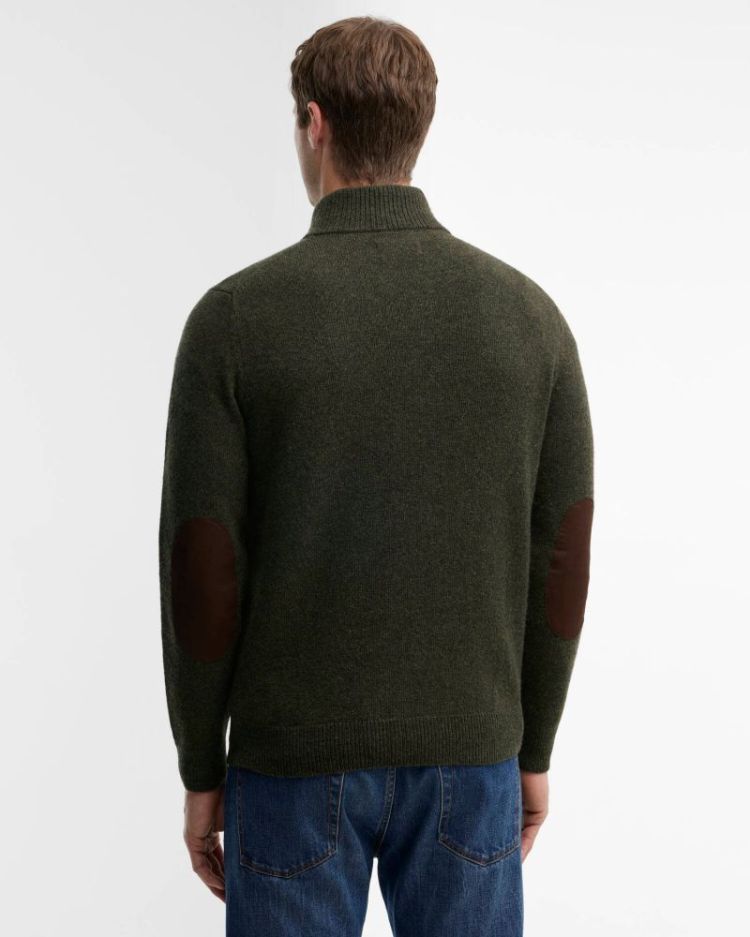 BARBOUR ESSENTIAL PATCH HALF ZIP KNITTED JUMPER SOS - GN73 SEAW