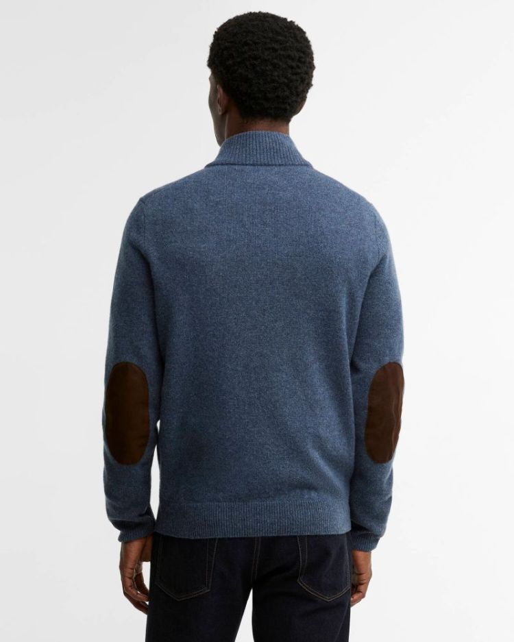 BARBOUR ESSENTIAL PATCH HALF ZIP KNITTED JUMPER SOS - IN72 DARK