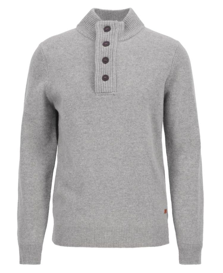 BARBOUR ESSENTIAL PATCH HALF ZIP KNITTED JUMPER SOS - ST51 STON
