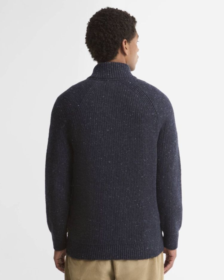 BARBOUR ESSENTIALS FLECK HALF ZIP NY91 NAVY 
