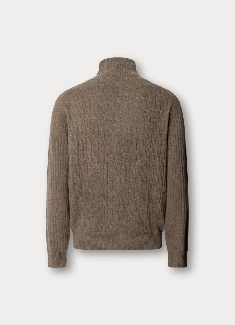 lambswool cable hzip 831 putty b