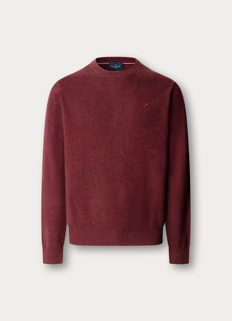 lambswool crew 283 oxblood