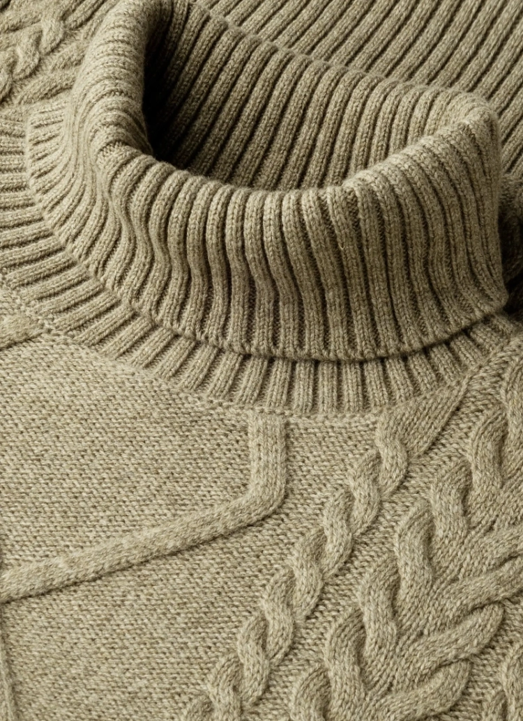 argyle cable rollnk 728 olive g