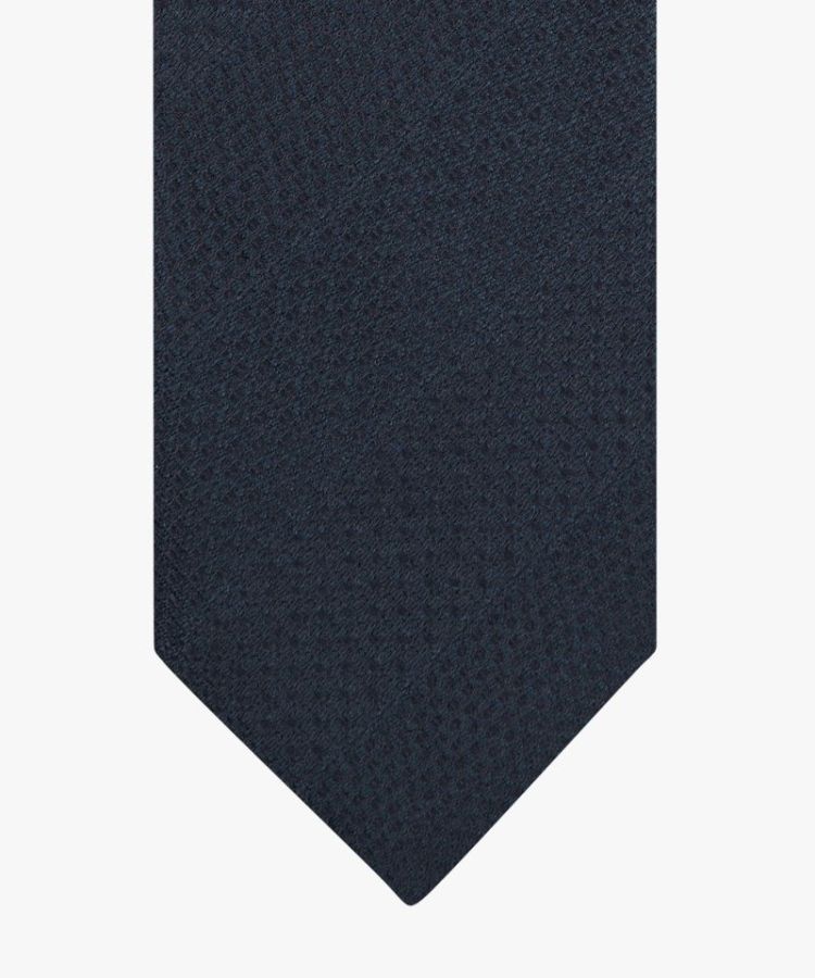 TIE SILK WOVEN NAVY P 
