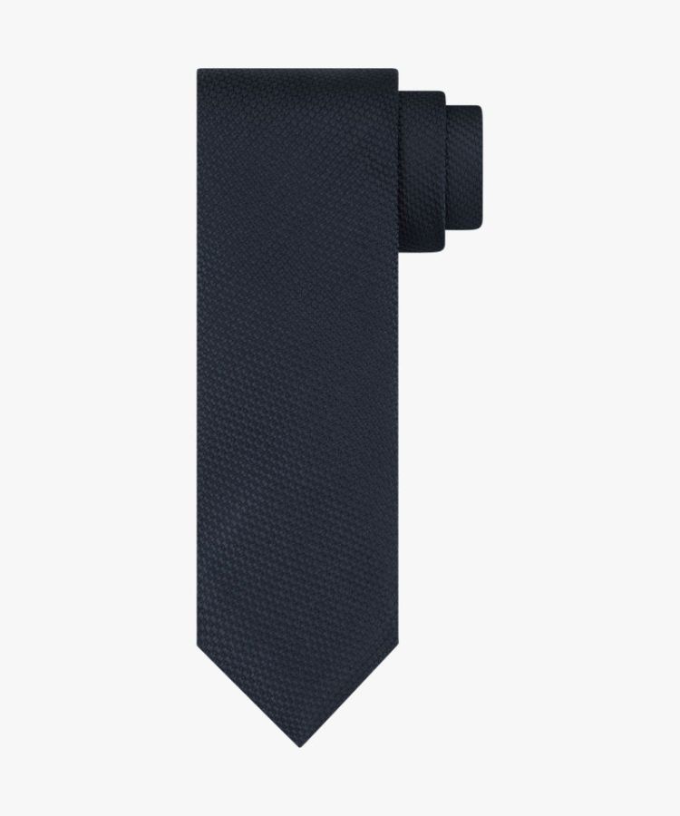 TIE SILK WOVEN NAVY P