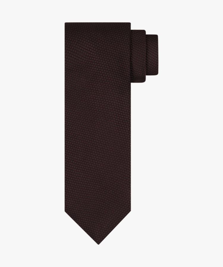 TIE SILK WOVEN BORDEAUX V 