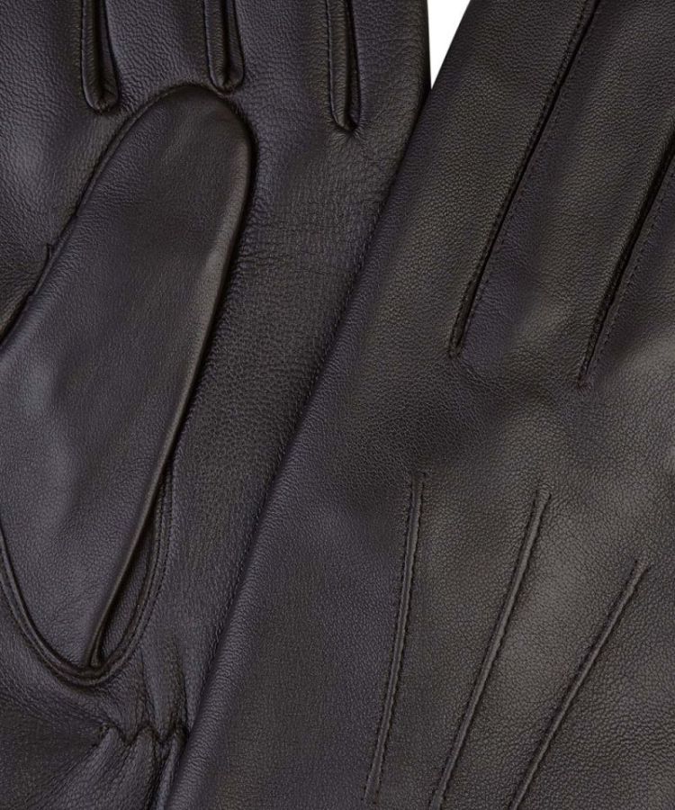 GLOVE NAPPA LEATHER BRWN H 