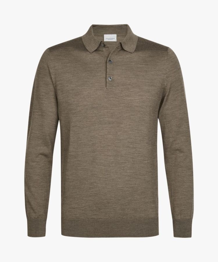 PPXJ30029F POLO LS BROWN H 