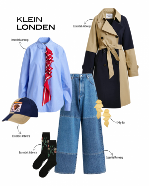 Blue, jeans and beige